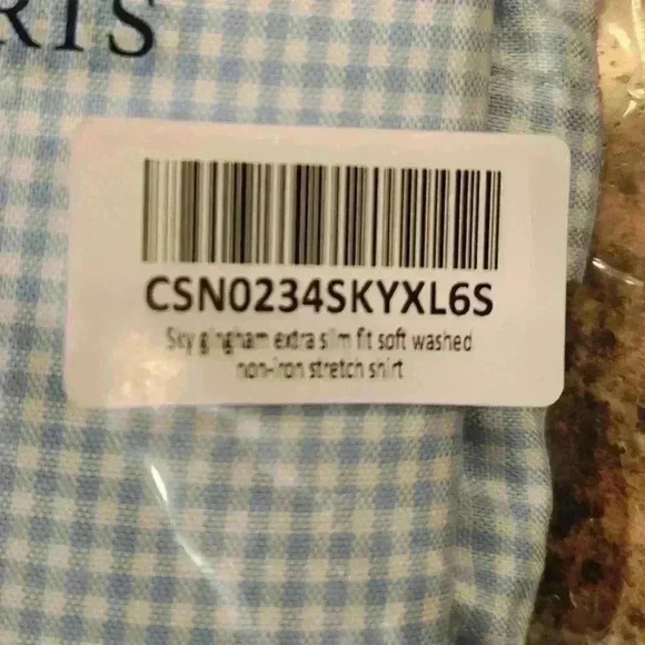 Charles Tyrwhitt Sky Blue Gingham Checked Slim Fit Soft Washed Stretch Shirt - Picture 3 of 4